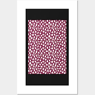 Red and White Spot Dalmatian Pattern Posters and Art